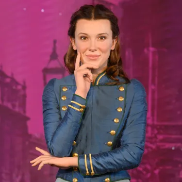 Millie Bobbie Brown's character figure as Enola Holmes at Madame Tussauds London